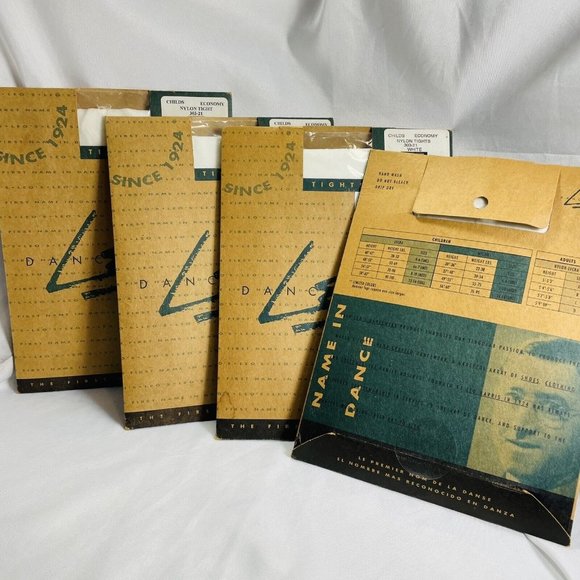 Leo’s Dancewear 303-21 White Nylon Dance Tights Size Child 1-3x 4 Pack Lot - Picture 3 of 5